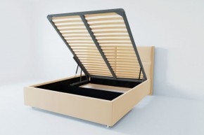 Кровать Корсика с ПМ 800 (экокожа бежевая) в Александровском - alexsandrovskoe.ok-mebel.com | фото