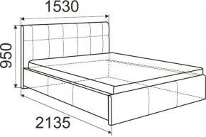 Кровать Изабелла с латами Newtone light beige 1400x2000 в Александровском - alexsandrovskoe.ok-mebel.com | фото