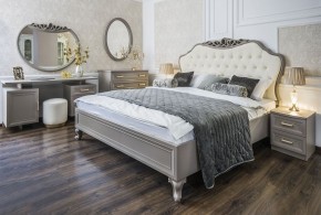 Кровать Мокко 1600 с мягким изголовьем + основание (серый камень) в Александровском - alexsandrovskoe.ok-mebel.com | фото 1