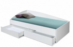 Кровать одинарная "Фея - 3" асимметричная 2000х900 (белая) в Александровском - alexsandrovskoe.ok-mebel.com | фото 2