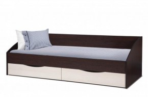 Кровать одинарная "Фея - 3" симметричная New (2000Х900) венге/вудлайн кремовый в Александровском - alexsandrovskoe.ok-mebel.com | фото