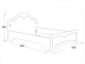 Кровать Ольга-10 МДФ (1600) без основания в Александровском - alexsandrovskoe.ok-mebel.com | фото 2