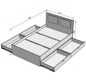 Кровать Ольга L37 (1200) 4 ящика в Александровском - alexsandrovskoe.ok-mebel.com | фото 2