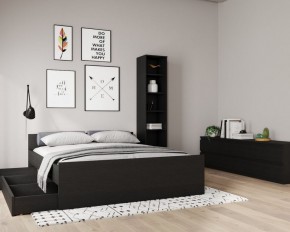 Кровать ОРИОН двухспальная с ортопедическим основанием 180х200, цвет Дуб Венге в Александровском - alexsandrovskoe.ok-mebel.com | фото 3