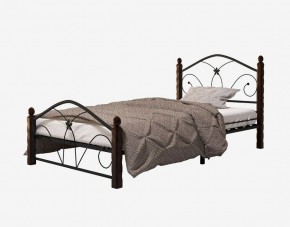 Кровать "Селена 1" Черная (900*2000) (ножки-шоколад) с коваными элементами в Александровском - alexsandrovskoe.ok-mebel.com | фото 2