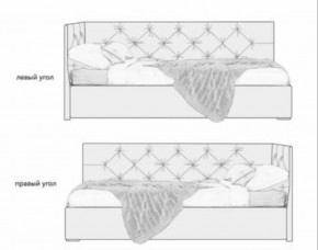 Кровать угловая Лэсли интерьерная +настил ДСП (90х200) в Александровском - alexsandrovskoe.ok-mebel.com | фото 2