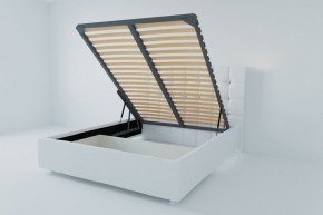 Кровать Венеция с ПМ 1200 (экокожа белая) в Александровском - alexsandrovskoe.ok-mebel.com | фото