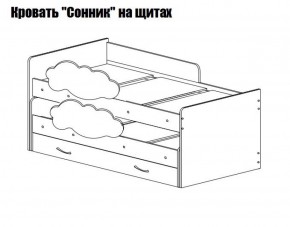 Кровать выкатная Соник (800*1900) в Александровском - alexsandrovskoe.ok-mebel.com | фото 2