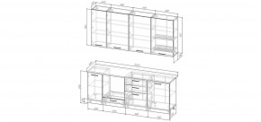 Кухонный гарнитур Антик 2200 h950 (Стол. 38мм) в Александровском - alexsandrovskoe.ok-mebel.com | фото 2