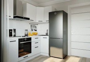 Кухонный гарнитур Белый Глянец 2200*1000 (Стол. 26мм) в Александровском - alexsandrovskoe.ok-mebel.com | фото