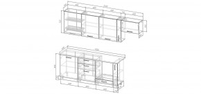 Кухонный гарнитур Меренга 2550 (Стол. 38мм) в Александровском - alexsandrovskoe.ok-mebel.com | фото 2