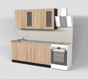 Кухня Симона Демо 1700 (Венга/Дуб Сонома) в Александровском - alexsandrovskoe.ok-mebel.com | фото