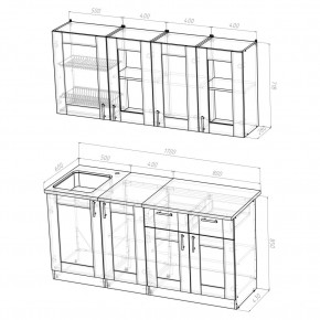 Кухня Симона Демо 1700 (Венга/Дуб Сонома) в Александровском - alexsandrovskoe.ok-mebel.com | фото 2