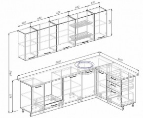 Кухонный гарнитур угловой Бланка 2600х1600 (Стол. 26мм) в Александровском - alexsandrovskoe.ok-mebel.com | фото 2