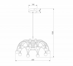 Люстра на штанге Eurosvet Ragno 90030/10 LED золото в Александровском - alexsandrovskoe.ok-mebel.com | фото 5