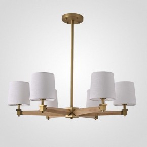 Люстра на штанге Imperiumloft Jorgenson White/Light wood STAVRA01 в Александровском - alexsandrovskoe.ok-mebel.com | фото