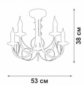 Люстра на штанге Vitaluce V3035 V3035-0/5PL в Александровском - alexsandrovskoe.ok-mebel.com | фото 3