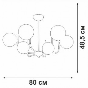 Люстра на штанге Vitaluce V39570 V39570-8/6PL в Александровском - alexsandrovskoe.ok-mebel.com | фото 3