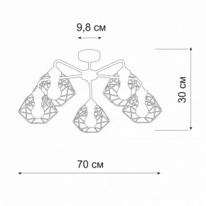 Люстра на штанге Vitaluce V4258 V4258-0/5PL в Александровском - alexsandrovskoe.ok-mebel.com | фото 2