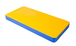 Мат гимнастический 1х0,5х0,08м цв. синий-желтый в Александровском - alexsandrovskoe.ok-mebel.com | фото 1