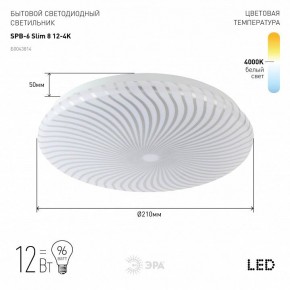 Накладной светильник Эра Slim SPB-6 Slim 8 12-4K в Александровском - alexsandrovskoe.ok-mebel.com | фото 2