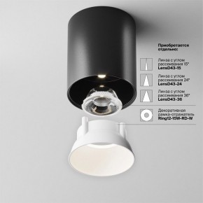 Накладной светильник Maytoni Alfa LED C064CL-12W4K-RD-B в Александровском - alexsandrovskoe.ok-mebel.com | фото 4