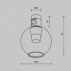 Накладной светильник Maytoni Bubble TR148-1-3W4K-PT в Александровском - alexsandrovskoe.ok-mebel.com | фото 6