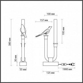 Настольная лампа декоративная Odeon Light Lark 5431/2TL в Александровском - alexsandrovskoe.ok-mebel.com | фото 4