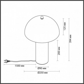 Настольная лампа декоративная Odeon Light Rufina 7089/2T в Александровском - alexsandrovskoe.ok-mebel.com | фото 5