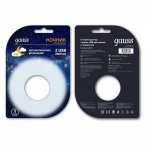 Ночник Gauss  NS001 в Александровском - alexsandrovskoe.ok-mebel.com | фото 2