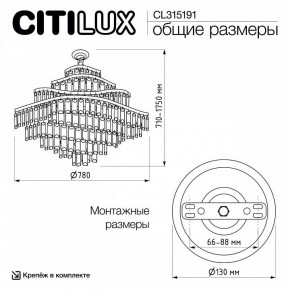 Подвесная люстра Citilux Naiad CL315191 в Александровском - alexsandrovskoe.ok-mebel.com | фото 7