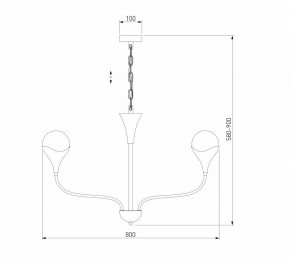 Подвесная люстра Eurosvet Calyx 60169/6 никель в Александровском - alexsandrovskoe.ok-mebel.com | фото 3