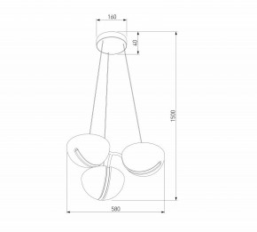 Подвесная люстра Eurosvet Emisfero 50083/3 LED золото в Александровском - alexsandrovskoe.ok-mebel.com | фото 6