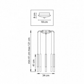 Подвесная люстра Lightstar Tubo L5T747133 в Александровском - alexsandrovskoe.ok-mebel.com | фото 3