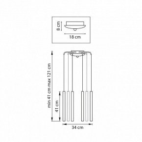 Подвесная люстра Lightstar Tubo L8T747247 в Александровском - alexsandrovskoe.ok-mebel.com | фото 3