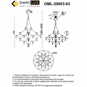 Подвесная люстра Omnilux Perelli OML-29603-63 в Александровском - alexsandrovskoe.ok-mebel.com | фото 8