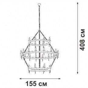 Подвесная люстра Vitaluce V1872 V1872-7/16+8+8 в Александровском - alexsandrovskoe.ok-mebel.com | фото 3