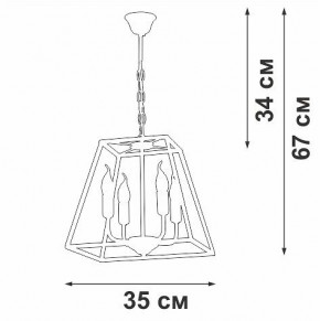 Подвесная люстра Vitaluce V4237 V4237-0/4 в Александровском - alexsandrovskoe.ok-mebel.com | фото 3