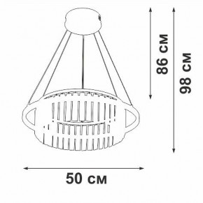 Подвесная люстра Vitaluce V54010 V54010-0/1S в Александровском - alexsandrovskoe.ok-mebel.com | фото 6