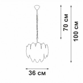 Подвесная люстра Vitaluce V5887 V5887-8/4 в Александровском - alexsandrovskoe.ok-mebel.com | фото 4