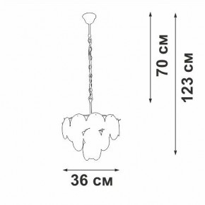 Подвесная люстра Vitaluce V5888 V5888-8/7 в Александровском - alexsandrovskoe.ok-mebel.com | фото 3
