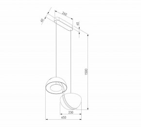 Подвесной светильник Eurosvet Emisfero 50083/2 LED золото в Александровском - alexsandrovskoe.ok-mebel.com | фото 4