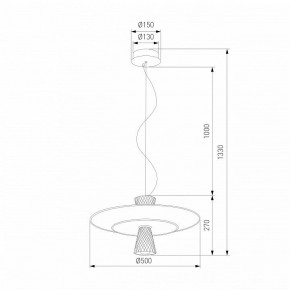 Подвесной светильник Eurosvet Titania 40029/1 LED белый в Александровском - alexsandrovskoe.ok-mebel.com | фото 4