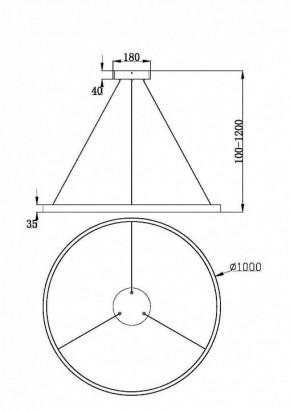 Подвесной светильник Maytoni Rim MOD058PL-L54BK в Александровском - alexsandrovskoe.ok-mebel.com | фото 4