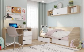 Полка 2032 АНТАЛИЯ (Сонома/Белый софт) в Александровском - alexsandrovskoe.ok-mebel.com | фото 2