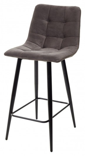 Полубарный стул CHILLI-QB графит #14, велюр / черный каркас (H=66cm) М-City в Александровском - alexsandrovskoe.ok-mebel.com | фото