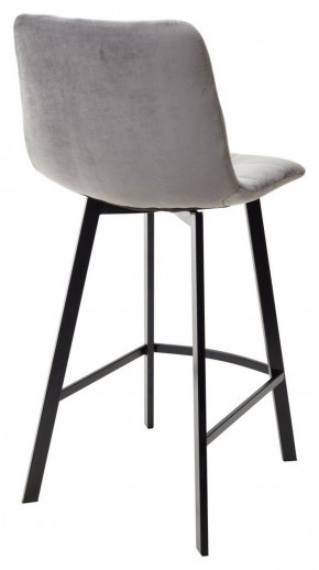 Полубарный стул CHILLI-QB SQUARE светло-серый #26, велюр / черный каркас (H=66cm) М-City в Александровском - alexsandrovskoe.ok-mebel.com | фото 4