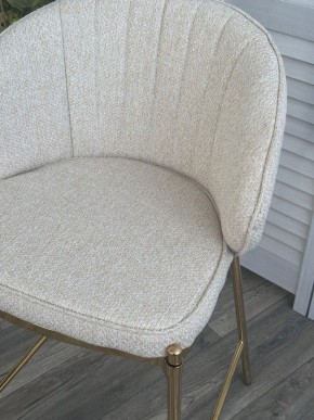 Полубарный стул WENDY TRF-11 светло-бежевый, ткань / золотой каркас (H=65) М-City в Александровском - alexsandrovskoe.ok-mebel.com | фото