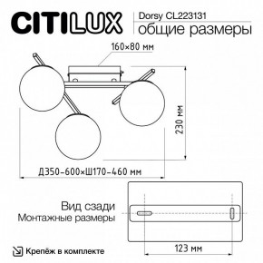 Потолочная люстра Citilux Dorsy CL223131 в Александровском - alexsandrovskoe.ok-mebel.com | фото 11
