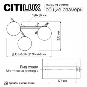 Потолочная люстра Citilux Dorsy CL223132 в Александровском - alexsandrovskoe.ok-mebel.com | фото 12
